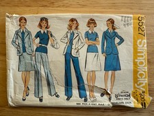 Simplicity Pattern For Knits 5527 Jacket Top Skirt Pants Size 16 Cut Complete
