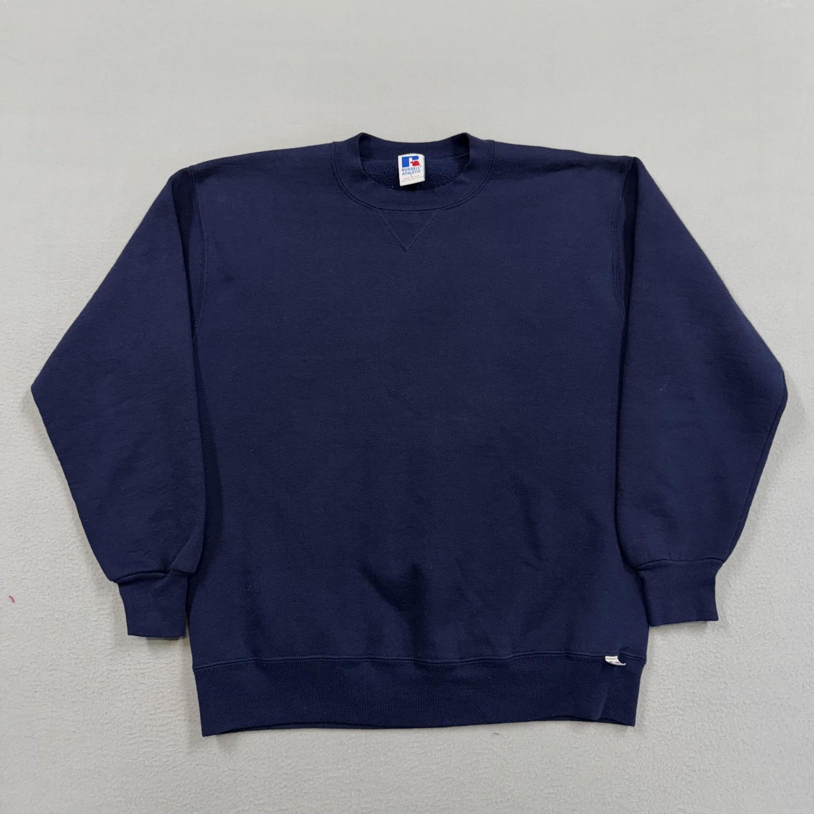Vintage Russell Athletic Sweatshirt Mens Large Blue Fleece Crewneck Pullover USA