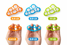 6-Pack Hand Grip Strengthener Set Finger Exerciser, Forearm Grip Trainer