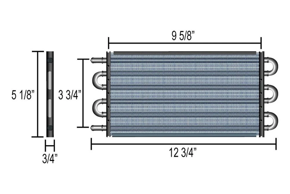 Derale Performance 13101 Series 7000 Copper/Aluminum Transmission Cooler Kit Foto 3 de 4