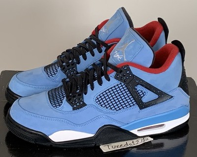 DS Travis Scott Cactus Jack x Nike Air Jordan 4 sz11 University Blue 308497 406