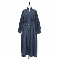 AMARC Dress Navy Blue Size:FREE 25 Spring Summer Shirt Long Sleeve Used BEEG-0