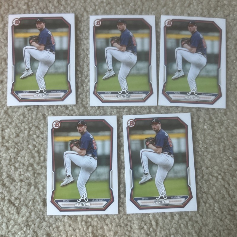 2026 Bowman - JR Ritchie - Paper Base Lot Of 5 - Braves Prospect