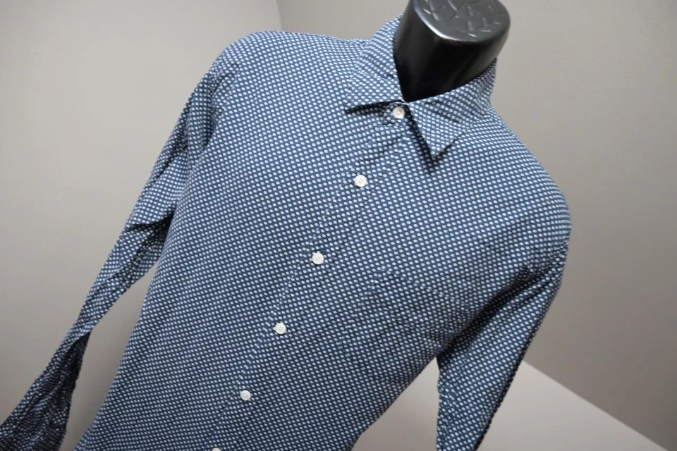J Crew Light Weight Chambray Button Up Shirt Blue Long Sleeve Mens Sz Large - Image 4 of 4