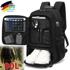 80L Herren Rucksack Damen Wasserdicht Freizei...