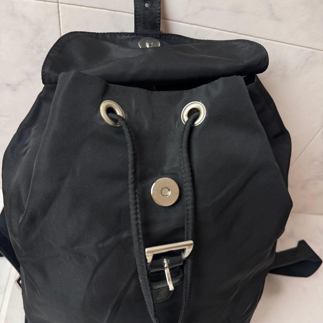 PRADA backpack triangular logo tessuto nylon silv… - image 10