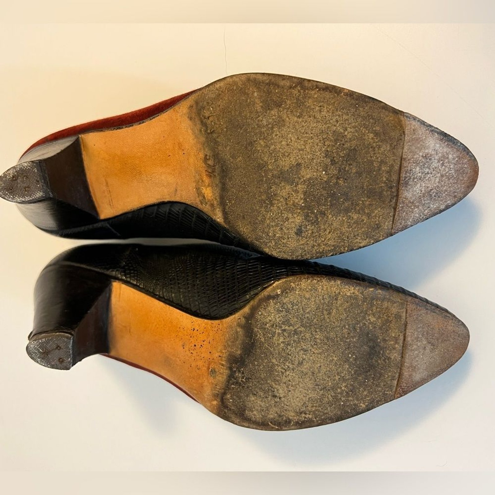 RARE Vintage Hermes Lizard Skin & Suede Shoes - Size 7.5 (37.5 EU) image 9