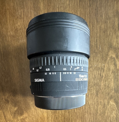 Sigma EX DG 15mm f/2.8 Fisheye Lens Manual Focus Canon EF mount
