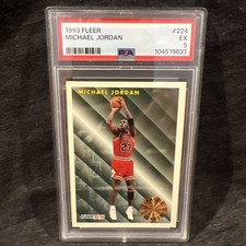 1993 FLEER MICHAEL JORDAN #224 PSA GRADED EX 5