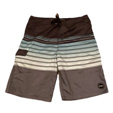 ONeill Striped Front Tie Board Shorts Swim Trunks Boys Size 29