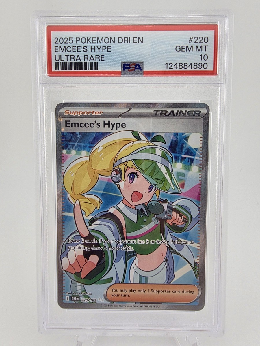 PSA 10 Emcee's Hype Ultra Rare 220/182 Destined Rivals Pokemon | eBay