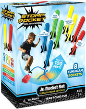 Jr Multi-Color Rocket Launcher for Kids, 8 Rockets - Fun Outdoor