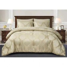 Elegant Cream 3 piece king size comforter Set