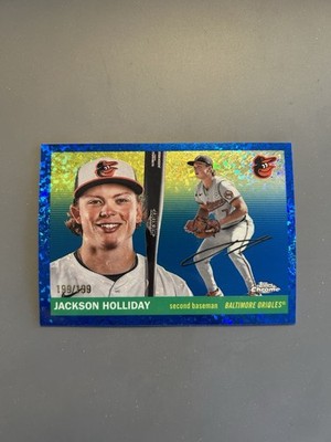 2025 Topps Chrome Platinum Jackson Holliday Blue Mini-Diamond Refractor #199/199