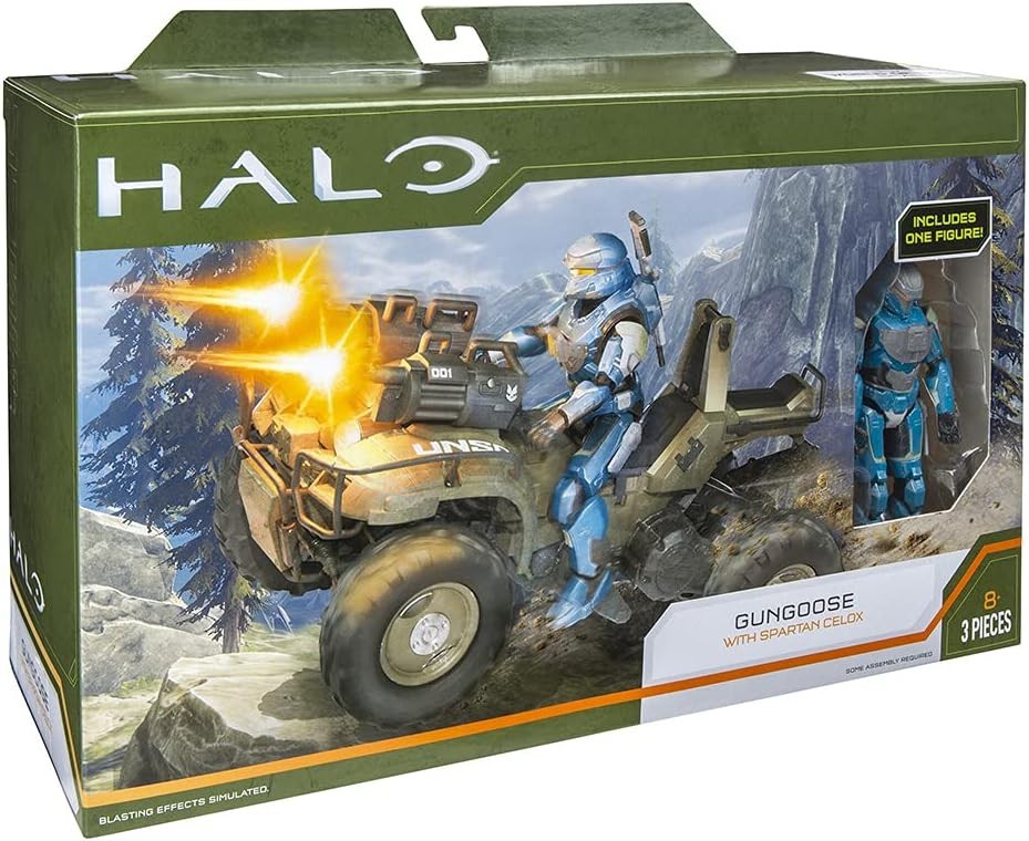 HALO Actionfigur SPARTAN CELOX 12 см mit QUAD GUNGOOSE 20 см Оригинал WCT