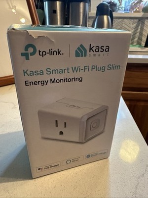 TP-Link Kasa Smart Wi-Fi Slim Plug With Energy Monitoring- White New In Box