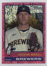2025 Topps Heritage Chrome Pink Sparkle Refractor Trevor Megill #210 0mv0