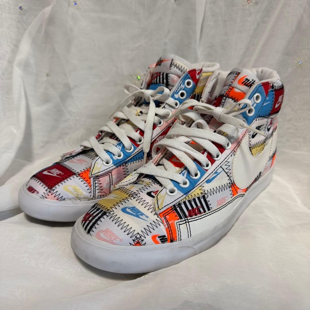NIKE Blazer Mid Patchwork Multicolor Sneakers 27c… - image 1