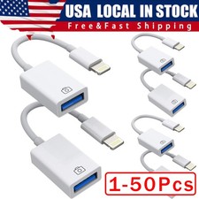 To Camera USB Female OTG Connector Adapter Cable For Apple iPhone iPad iPod Lot