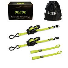 Seese 2-pk Retractable Ratchet Straps 1 X 11 Ft 1500 Lb Break Str Free Shippin
