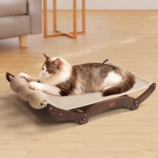 Extra-Larger Sisal Cat Scratcher Bed with Ball, 3-in-1 Cat Scratching Pad wit...