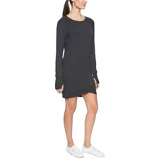 Athleta Black Lightweight Sweater Knit Mini Dress Size Small