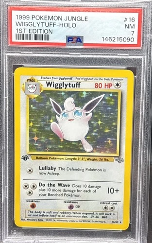 Wigglytuff 1999 Pokemon Jungle 1st Edition Holo 16/64 PSA 7 NS1