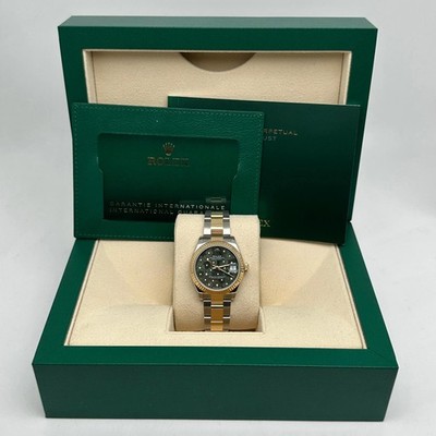 Rolex Datejust 31mm Green Olive Floral Motif Diamond Dial Ladies Watch 278273