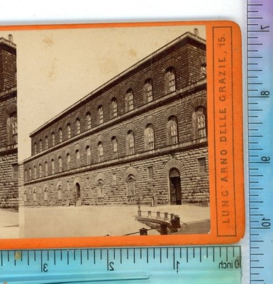 Palazzo Pitti Italy Giacomo Brogi Stereoview c1870