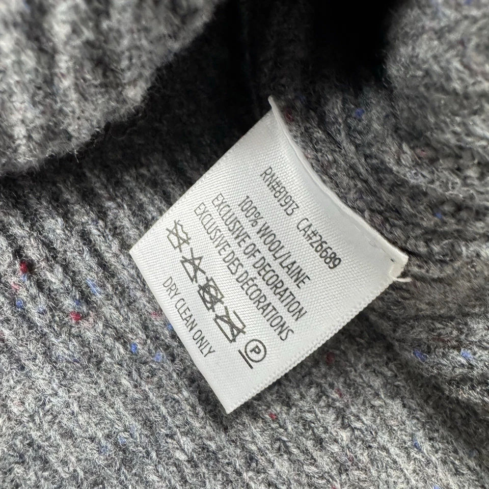 Robert Graham Gray Flecked Wool 1/2 Zip Pullover Sjze Large  - Image 4 of 4