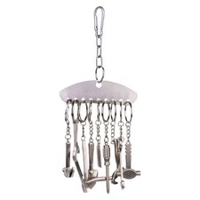 Stainless Steel Bird Toys Medium Parrot Cage Toy Cages African Grey Cockatoo