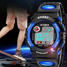 Modische Kinder Digitale Sport Uhr Wasserdicht Casual Leucht Alarm Armbanduhr