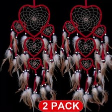 2PCS Handmade Dream Catcher Traditional Dreamcatcher Feather Wall Hanging Decor