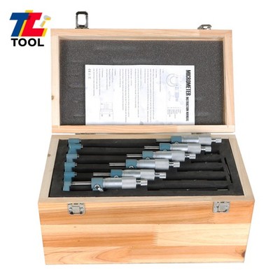 6Pcs 0-6In /0.0001In Precision Outside Micrometer Set Carbide Tip Micrometer