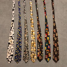 Vintage Character Tie Lot 7pc Mickey Mouse Looney Tunes Garfield Dr Seuss 90s