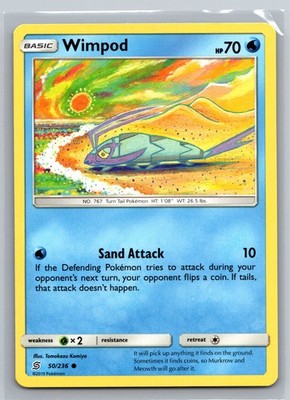 Wimpod 50/236 Unified Minds Basic Water-Type Sand Attack Common Pokemon TCG