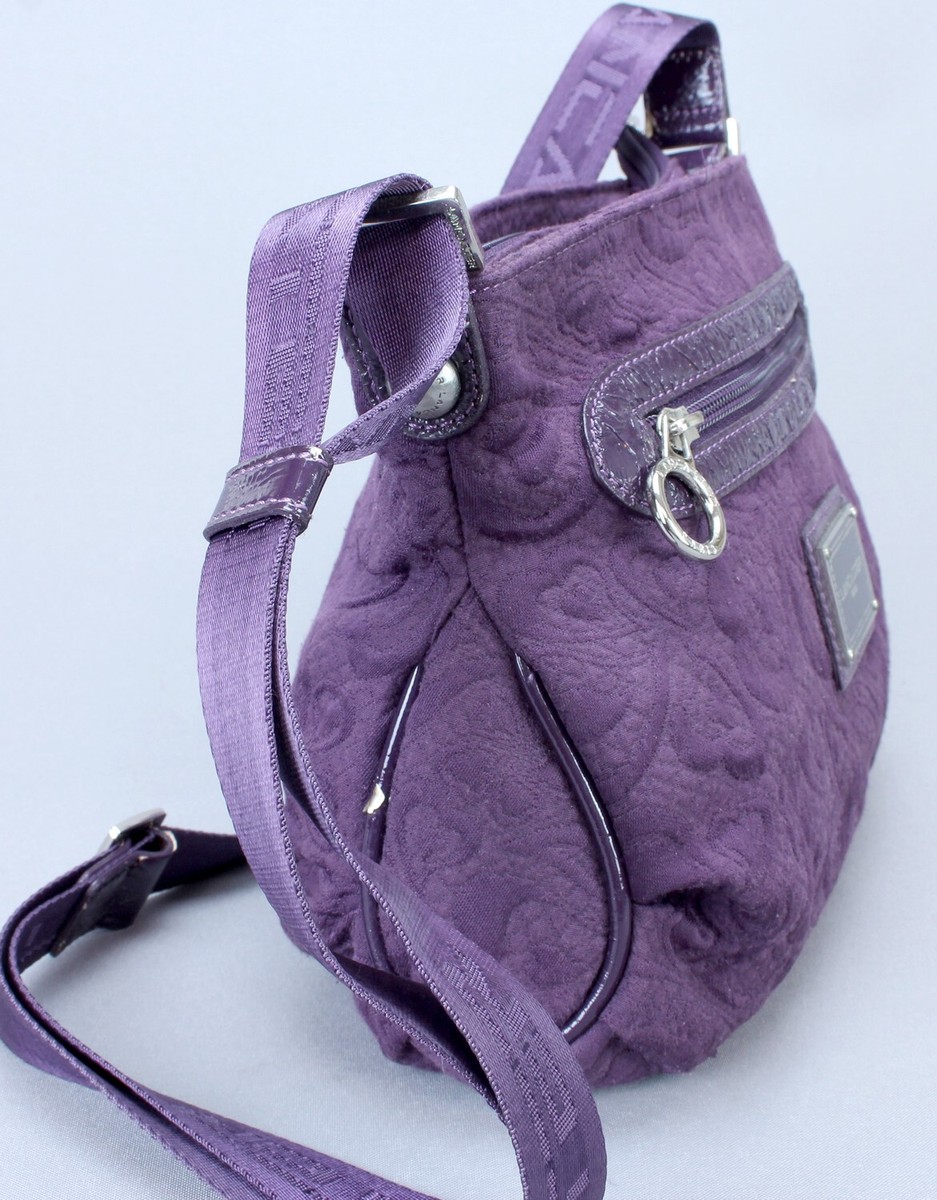 Sac Lancaster En Bandoulière Violet - Taille Moyenne, Polyester, Très Bon état D'occasion