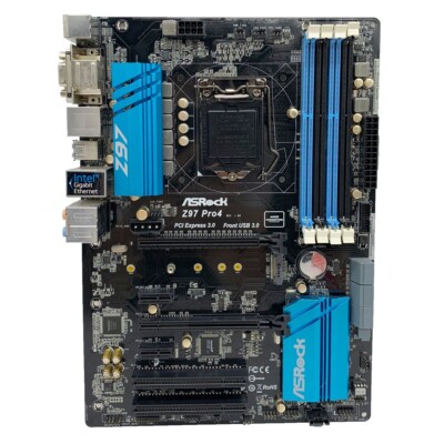 ASRock Motherboard Z97 PRO4 Intel Z97 LGA1150 DDR3 for 4/5th