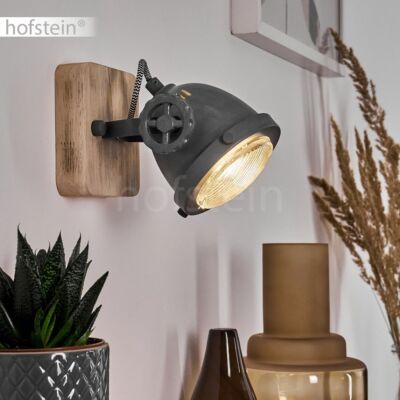 MasterLED Wandleuchte - E27 - 22cm - Schwarz mit Holz MasterLED Wandleuchte - E27 - 22cm - Schwarz mit Holz