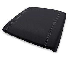 Fits 19-20 Dodge Ram Vinyl Leather Center Console Lid Armrest Cover Gray Stitch