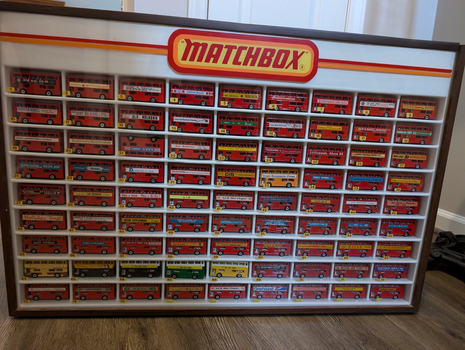 Vintage Matchbox Display Case w/ Busses eBay