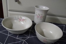 SET OF 3 HARD TO FIND PFALTZGRAFF TEA ROSE PIECES NOS