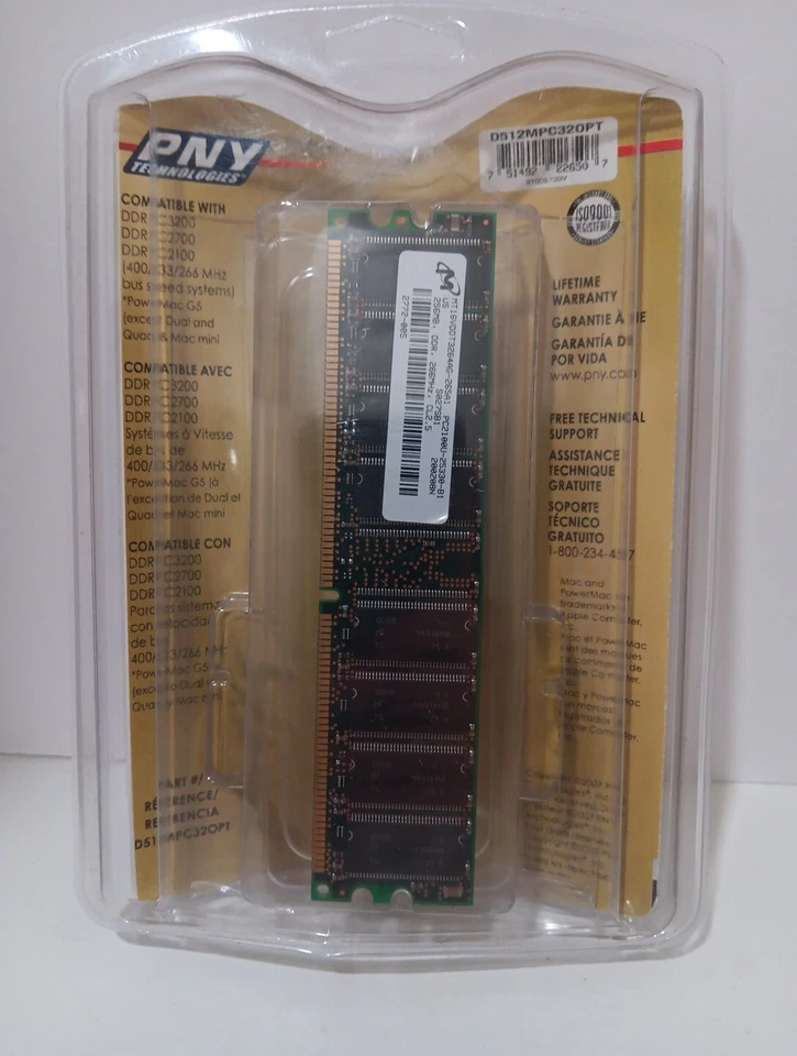 PNY OPTIMA 512MB DDR 333/266 MHz PC2700 DIMM Memory Module NEW - Image 4 of 4