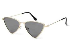 Triangle Metal Sunglasses for Women - Trendy Cat Eye Frame Female Sun Glasses