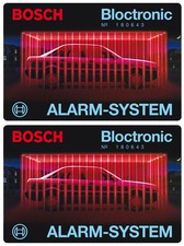 2x Bosch Bloctronic Auto Alarm Aufkleber – Alarmanlage Scheibenaufkleber 