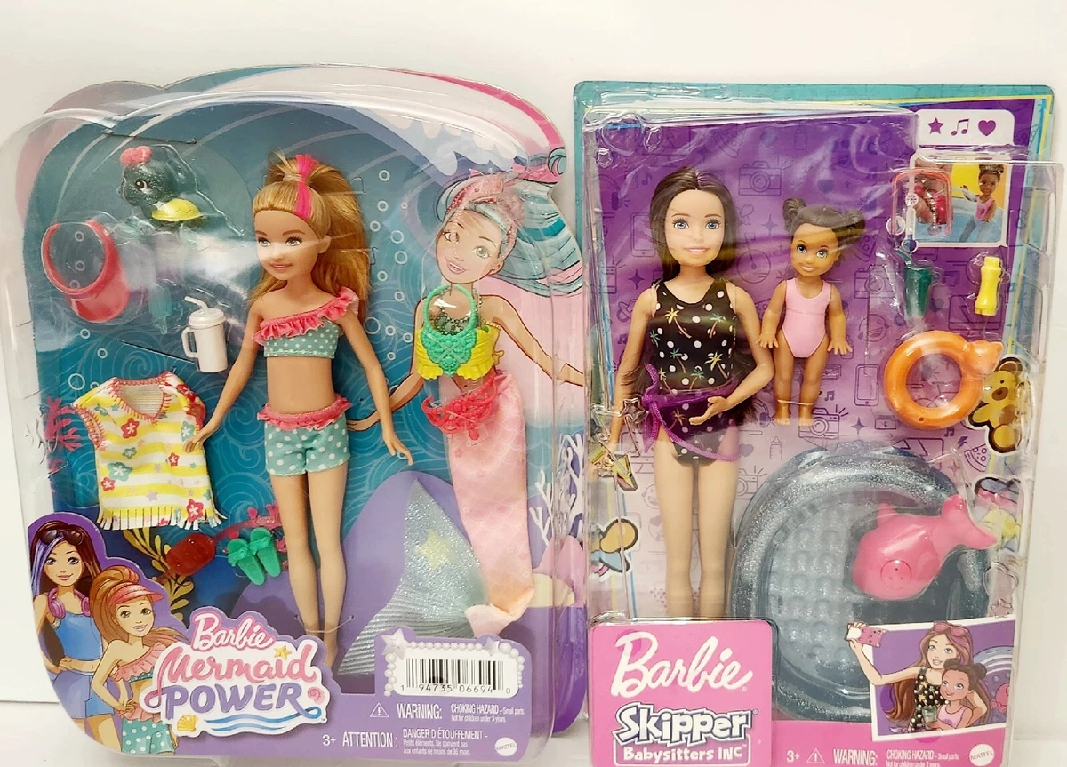 Barbie babysitter + enfant + accessoires