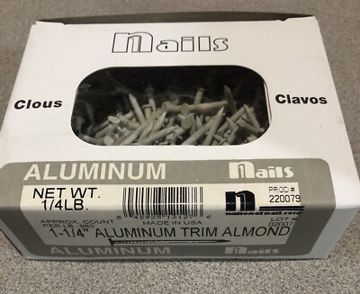 PRO FIT Box 4 Oz ALMOND Aluminum Trim Nails 1-1/4'' #220079