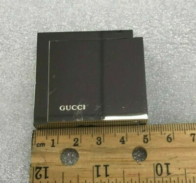 Authentic Gucci Vintage Stainless Steel Desk Table Travel Alarm
