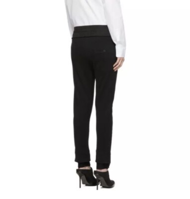 Ann Demeulemeester 2301WJDR11FA045001 関税送料込 ANN DEMEULEMEESTER NEW! Black Cotton Drawstring Slim Leg