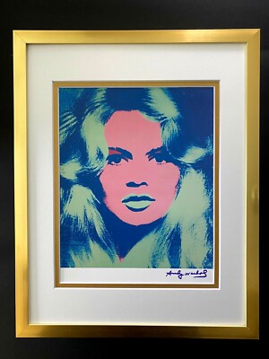 Andy Warhol Brigitte Bardot 1984 Signed Print Framed Pop Art Collectible